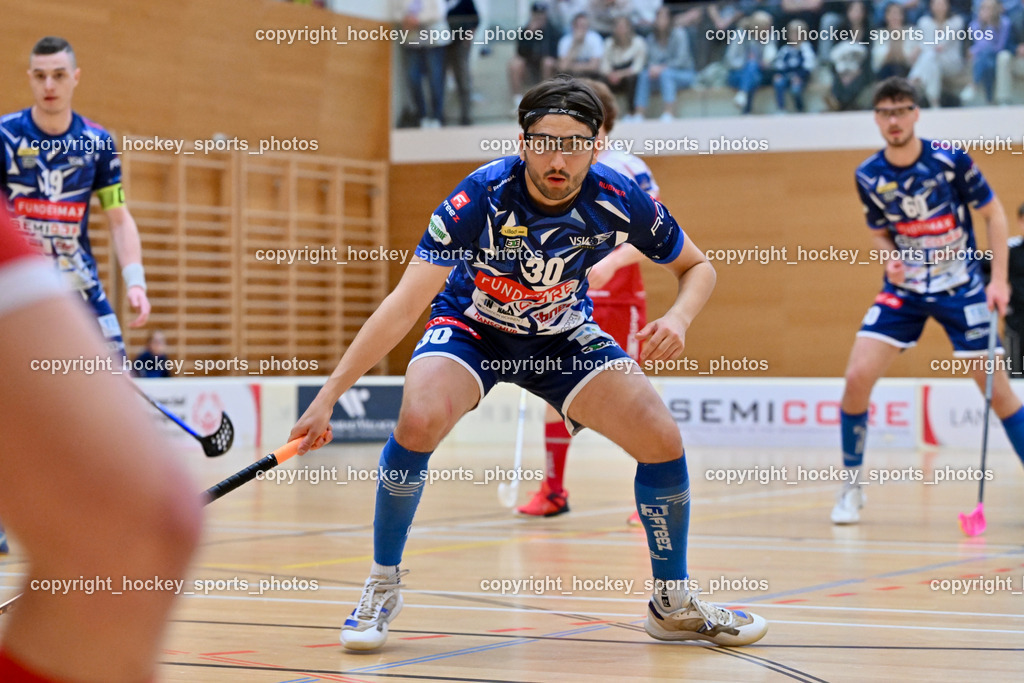 VSV Unihockye vs. KAC Floorball | #30 Christoph Steiner VSV Unihockey, VSV Unihockye vs. KAC Floorball, VSV Unihockye vs. KAC Floorball am 13.04.2025 in Villach (Ballspielhalle St. Martin), Austria, (Photo by Bernd Stefan)