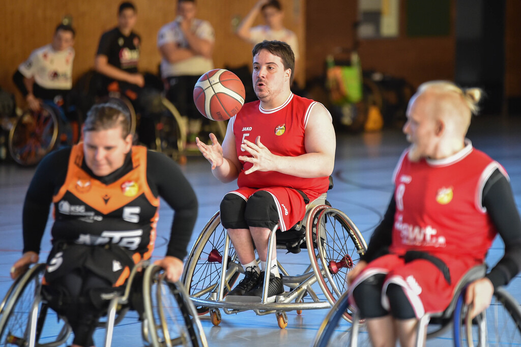 2024-10-26-0002 | RSKV Tuebingen vs. Hannover United 2, Rollstuhlbasketball, 2. Bundesliga Sued, 3. Spieltag, Saison 2024/2025, 26.10.2024, Foto: Ralph Kunze - Realisiert mit Pictrs.com