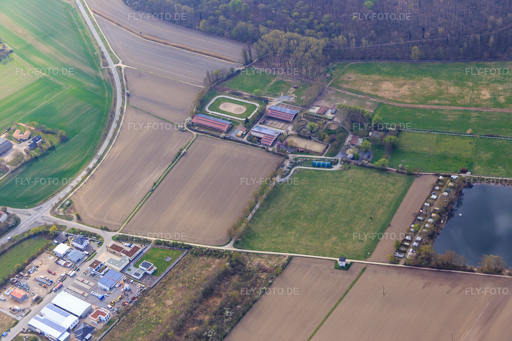 Luftbild: Reticlub Altrip e..V Rexhof in Altrip im Bundesland Rheinland-Pfalz in Deutschland. Foto: IMG_076940.jpg vom 12.04.2015 durch Werner Riehm/FLY-FOTO.de