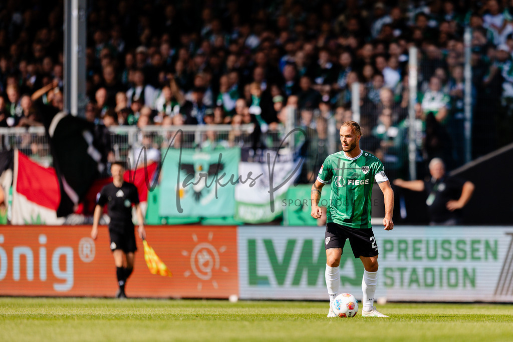 2. Bundesliga, Saison 2025/26, 5. Spieltag : SC Preußen Münster - Fortuna Düsseldorf | Münster, 14.09.2025: 2. Bundesliga, 5. Spieltag, SC Preußen Münster gegen Fortuna Düsseldorf im LVM-Preußenstadion in Münster. Foto: sportfotografie.ms | Markus Paletta - Realisiert mit Pictrs.com
