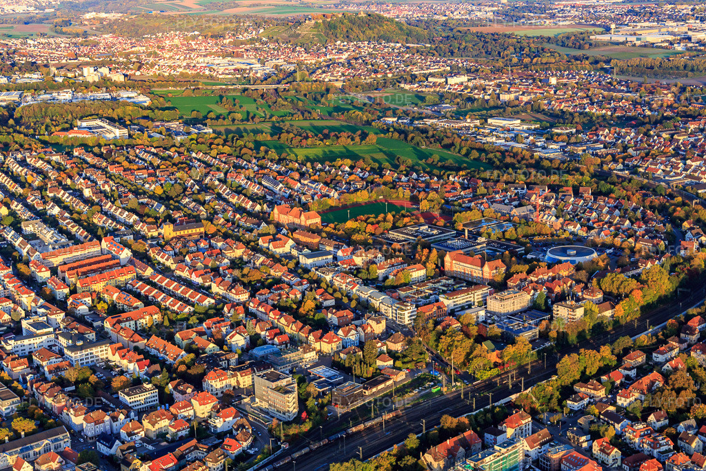 Luftbild: Osterholzallee in Ludwigsburg im Bundesland Baden-Württemberg in Deutschland. Foto: IMG_119058.jpg vom 14.10.2019 durch Werner Riehm/FLY-FOTO.de