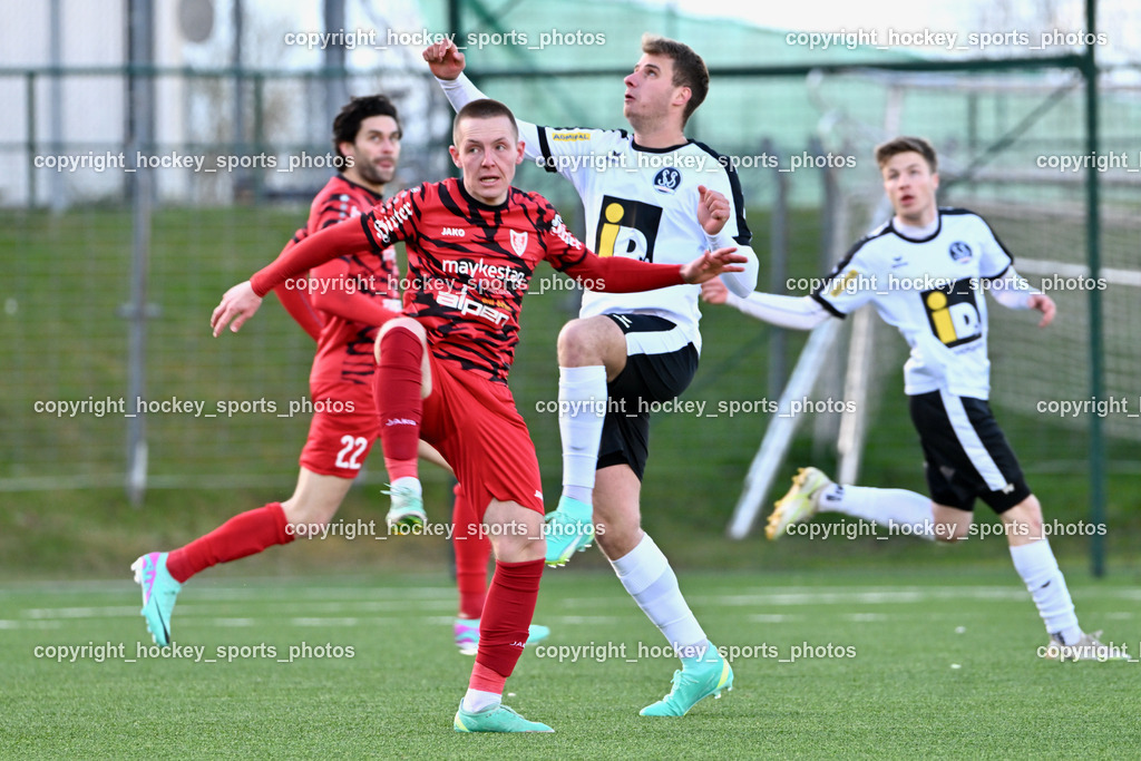 SV Spittal 1921 vs. ATUS Ferlach 24.3.2024 | #45 Kristijan Frlic ATUS Ferlach, #4 Thomas Walker SV Spittal, SV Spittal 1921 vs. ATUS Ferlach 24.3.2024, SV Spittal 1921 vs. ATUS Ferlach am 24.03.2024 in Spittal an der Drau (Goldeck Stadion), Austria, (Photo by Bernd Stefan)