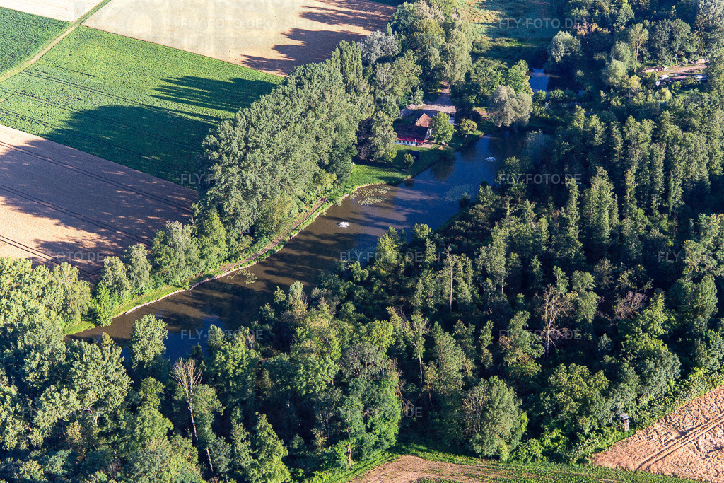 Fischteiche am Quodbach | Luftbild: Fischteiche am Quodbach in Insheim im Bundesland Rheinland-Pfalz in Deutschland. Foto: IMG_142439.jpg vom 09.07.2024 durch ©2025 Werner Riehm fly-foto.de/copyright - Realisiert mit Pictrs.com