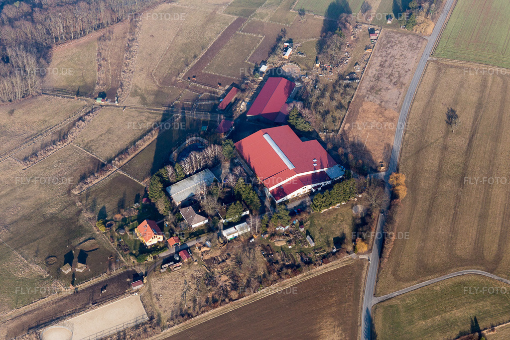 Luftbild: Seminarzentrum Hof Herrenberg eV im Ortsteil Kirchbrombach in Brombachtal im Bundesland Hessen in Deutschland. Foto: IMG_096768.jpg vom 15.02.2017 durch Werner Riehm/FLY-FOTO.de