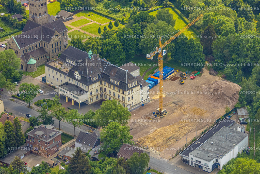 Bochum220503973 | Luftbild, Baustelle am Venenzentrum Maria-Hilf-Krankenhaus, Bergen, Bochum, Ruhrgebiet, Nordrhein-Westfalen, Deutschland
