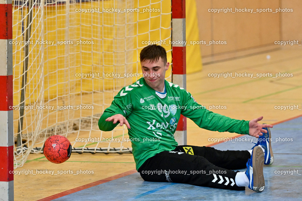 SC Ferlach vs. HSG Bärnbach/Köflach 30.3.2024 | #99 Strasek Denis HSG Bärnbach, SC Ferlach vs. HSG Bärnbach/Köflach 30.3.2024, SC Ferlach vs. HSG Bärnbach/Köflach am 30.03.2024 in Ferlach (Ballspielhalle Ferlach), Austria, (Photo by Bernd Stefan)