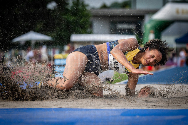 61. Internationales Pfingstsportfest; Rehlingen-Siersburg, 24.05.2026 | REHLINGEN , GERMANY - MAY 24: Malaika Mihambo (GER/LG Kurpfalz), long jump women during the 61. Internationales Pfingstsportfest on 24.05.2026 at the  Bungertstadion in Rehlingen-Siersburg (Saarland / Deutschland).