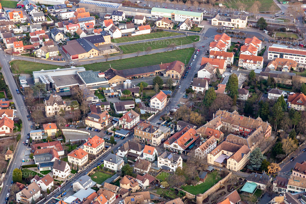 Luftbild: Schloss Deidesheim in Deidesheim im Bundesland Rheinland-Pfalz in Deutschland. Foto: IMG_130599.jpg vom 12.02.2022 durch Werner Riehm/FLY-FOTO.de
