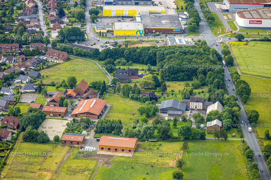 Hamm220603969 | Luftbild, Zuchthof Sterthoff Reiterhof, Rhynern, Hamm, Ruhrgebiet, Nordrhein-Westfalen, Deutschland