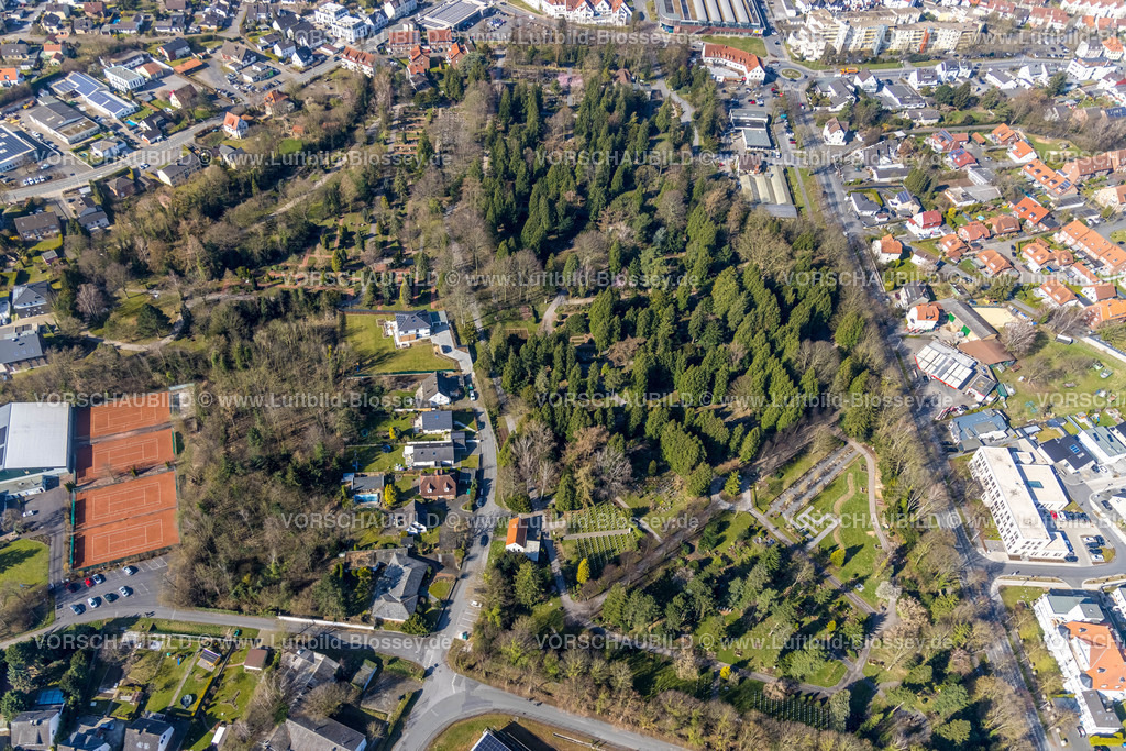Werl220301154 | Luftbild, Parkfriedhof in Werl, Soester Börde, Nordrhein-Westfalen, Deutschland