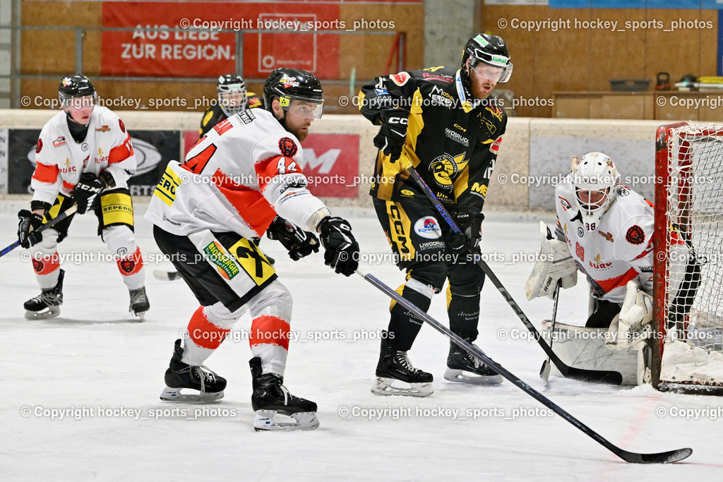 EC MET PHOTOVOLTAIK HORNETS SPITTAL vs. EV ZELTWEG MURTAL LIONS | #44 Selan Maks EV ZELTWEG MURTAL LIONS, #12 Glavic Gasper EC Hornets Spittal, #88 Mocher Paul EV ZELTWEG MURTAL LIONS, EC MET PHOTOVOLTAIK HORNETS SPITTAL vs. EV ZELTWEG MURTAL LIONS, EC MET PHOTOVOLTAIK HORNETS SPITTAL vs. EV ZELTWEG MURTAL LIONS am 08.02.2026 in Spittal an der Drau (Eissportzentrum Spittal), Austria, (Photo by Bernd Stefan)