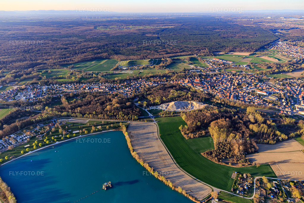 Luftbild: Bassin des Mouettes aus Süden in Lauterbourg im Bundesland Bas-Rhin in Frankreich.Foto: IMG_097871.jpg vom 27.03.2017 durch Werner Riehm/FLY-FOTO.deAuflösung des Originals: 5472 x 3648 px