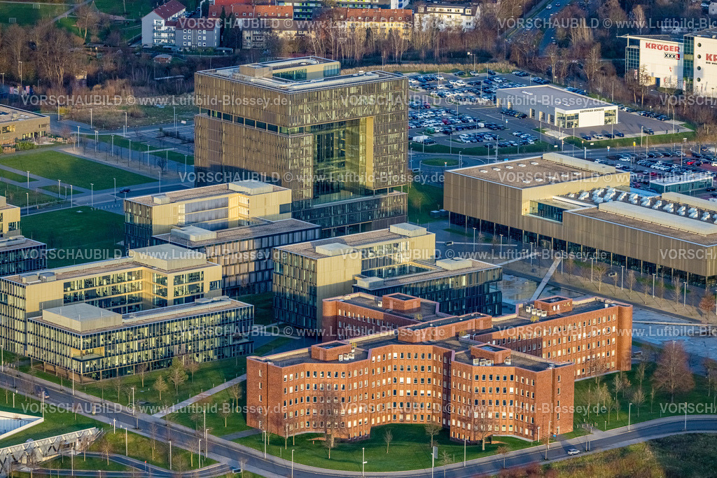Essen230101626 | Luftbild, thyssenkrupp Quartier, Konzernzentrale, Westviertel, Essen, Ruhrgebiet, Nordrhein-Westfalen, Deutschland