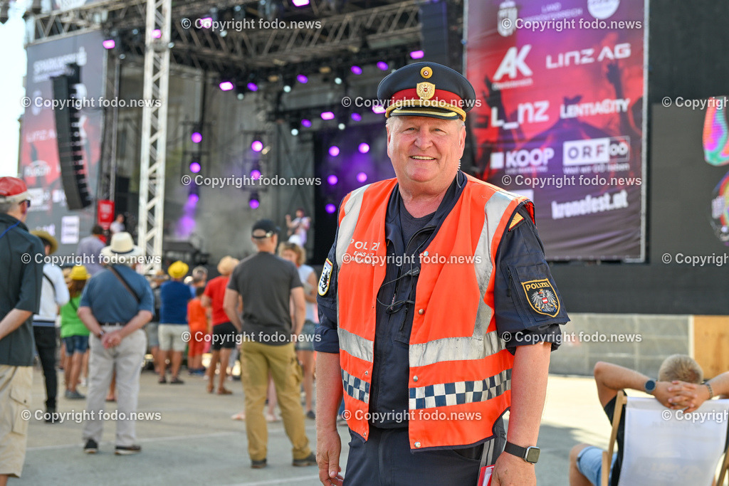 Linzer Kronefest 2023_ 19.08.2023-24 | 19.08.2023, Linzer Kronefest 2023, AUT, im Bild Linzer Kronefest 2023, Karl Pogutter (Stadtpolizeikommandant)