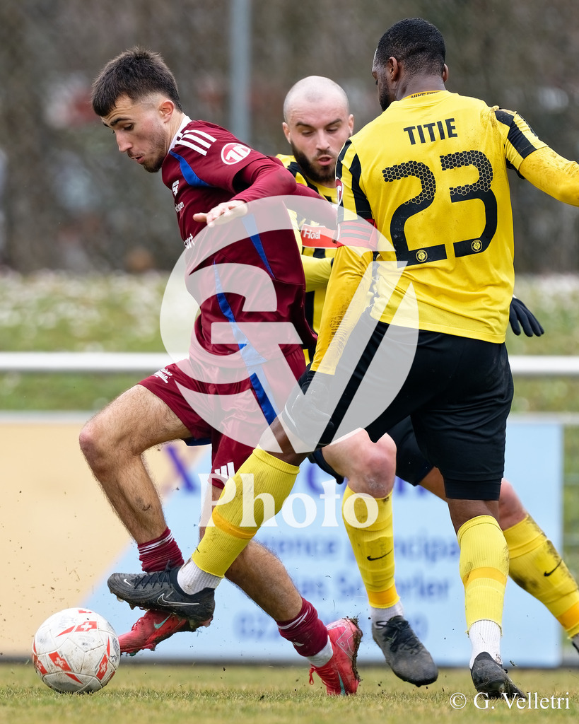 1ere Ligue Classic - Meyrin FC v Servette FC M-21 | during the 1ere Ligue Classic game between Meyrin FC and Servette FC M-21 at Stade des Arberes in Meyrin, Switzerland