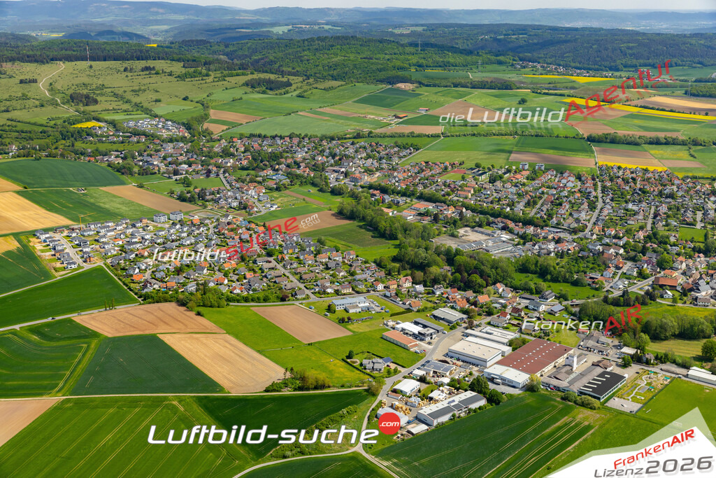 Die Luftaufnahme Unterlauter - Lautertal wurde 2022 vom Flugzeug aus (keine Drohne) erstellt. Hohe Auflösung -für große Poster und Wandbilder geeignet - Garantiert!