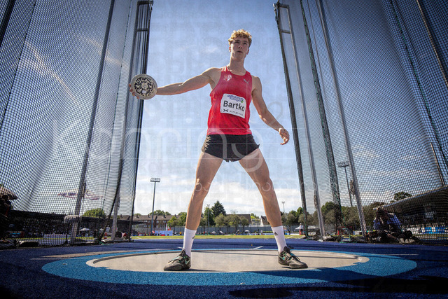 Multisport Event; Ratingen, 28.06.2026 | RATINGEN, GERMANY - JUNE 28, 2026 : Moritz Bartko (GER / Germany) during the decathlon’s discus throw of the Multisport Event at Stadion Ratingen on June 28, 2026 in Ratingen, Germany.
