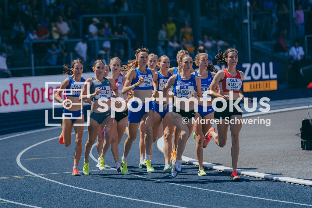 Deutsche Meisterschaften der Frauen und Männer 2026 | 1500-Meter-Lauf, Halbfinale, Deutsche Meisterschaften der Frauen und Männer 2026, Lohrheidestadion Bochum-Wattenscheid, 25.07.2026. Foto: Marcel Schwering / sportimfokus - Realisiert mit Pictrs.com