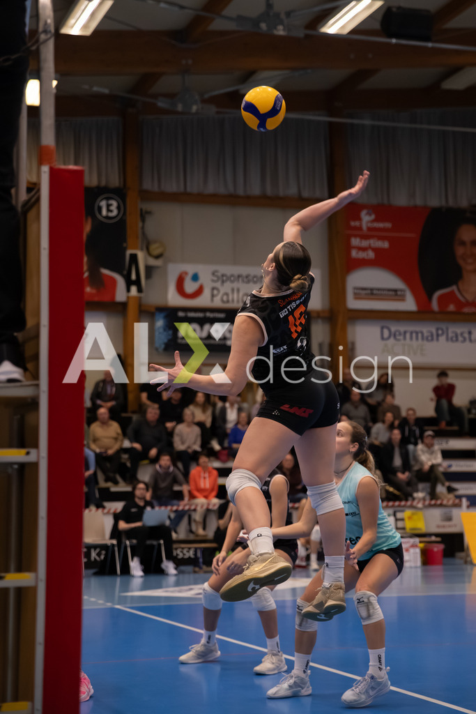Volleyball I Frauen I Saison 2025-2026 I Volleyball NLA | Women I Round 16 I VC Kanti Schaffhausen - Viteos NUC I 31.01.2026 | 16 Scambray Tia (US) (Viteos NUC) – Außenangriff - Realisiert mit Pictrs.com