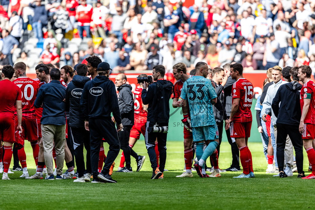 Fortuna Düsseldorf vs. Karlsruher SC | Düsseldorf, 30.04.2023: 2. Bundesliga, 30. Spieltag, Fortuna Düsseldorf gegen Karlsruher SC in der Merkur Arena in Düsseldorf. Foto: sportfotografie.ms | Markus Paletta - Realisiert mit Pictrs.com