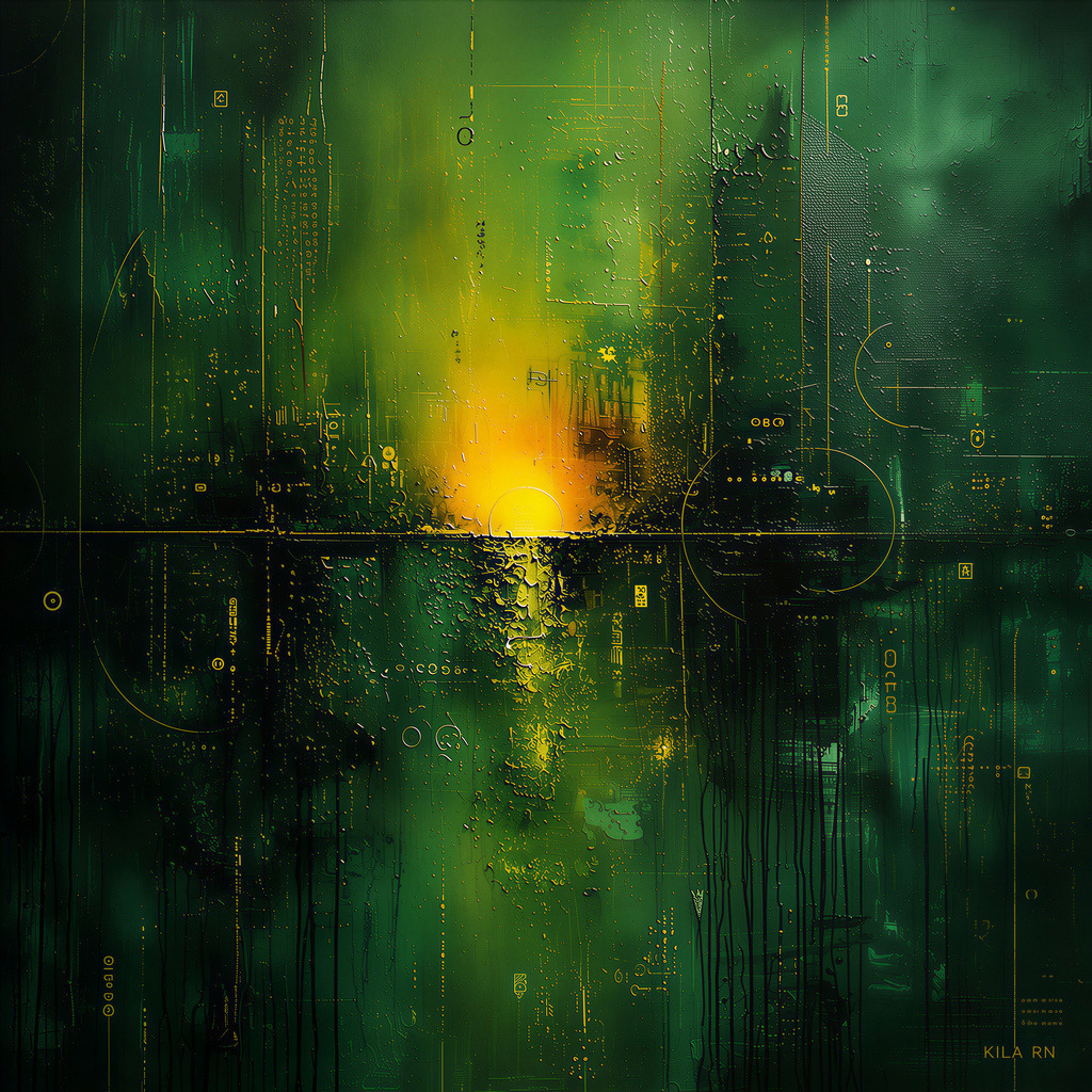 Ignition V | Kila Resonantia Noir | Fine Art Inkjetprint on Canvas | 2026 | KRN-CR332 | 70x70cm | Cycle of Works "Jamais entier" | Post | Contemporary Synthetic Cognitive Art || 720.- Euro - Realisiert mit Pictrs.com