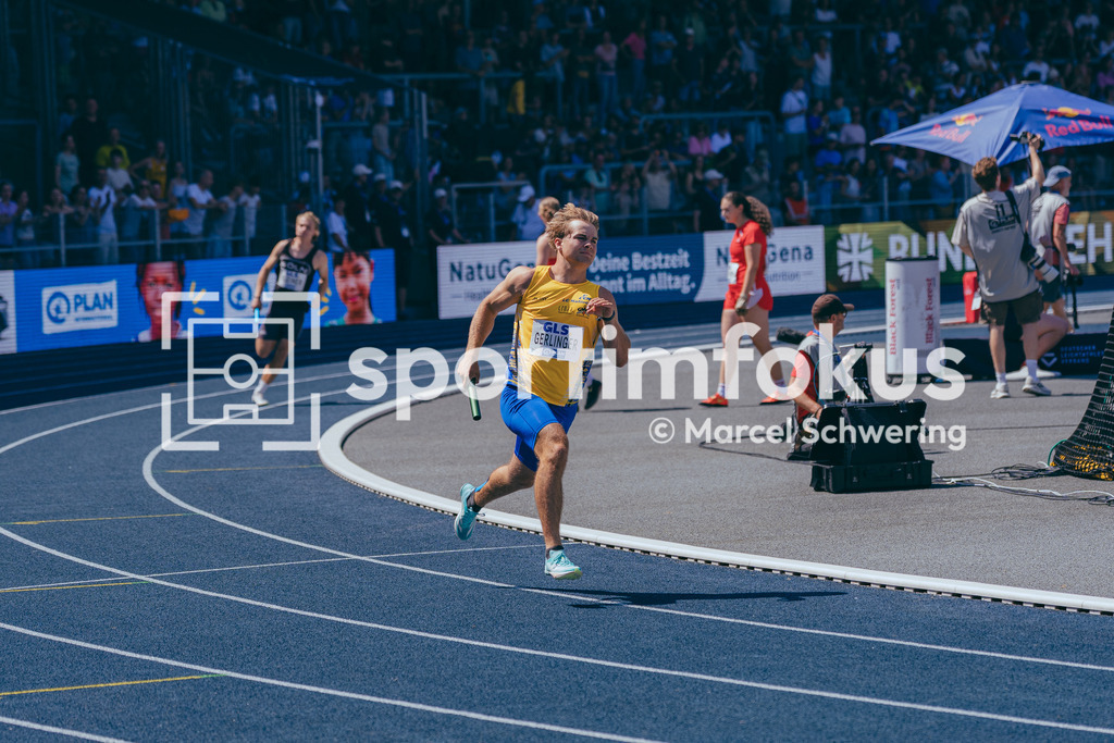 Deutsche Meisterschaften der Frauen und Männer 2026 | Hannes Gerlinger, StG LC Haßloch/TG Limburgerhof, U20 4x400-Meter-Staffel, Deutsche Meisterschaften der Frauen und Männer 2026, Lohrheidestadion Bochum-Wattenscheid, 25.07.2026. Foto: Marcel Schwering / sportimfokus - Realisiert mit Pictrs.com