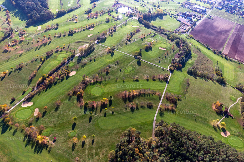 Luftbild: Golfclub Steigerwald e. V in Geiselwind im Bundesland Bayern in Deutschland. Foto: IMG_119564.jpg vom 26.10.2019 durch Werner Riehm/FLY-FOTO.de