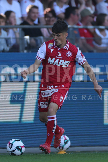 Grazer AK 1902 vs WSG Tirol – Austrian Bundesliga | Graz, Austria, 02.MAY.26 - SOCCER - ADMIRAL Bundesliga, Qualification Group, Grazer AK 1902 vs WSG Tirol. The image shows Leon Klassen (GAK).