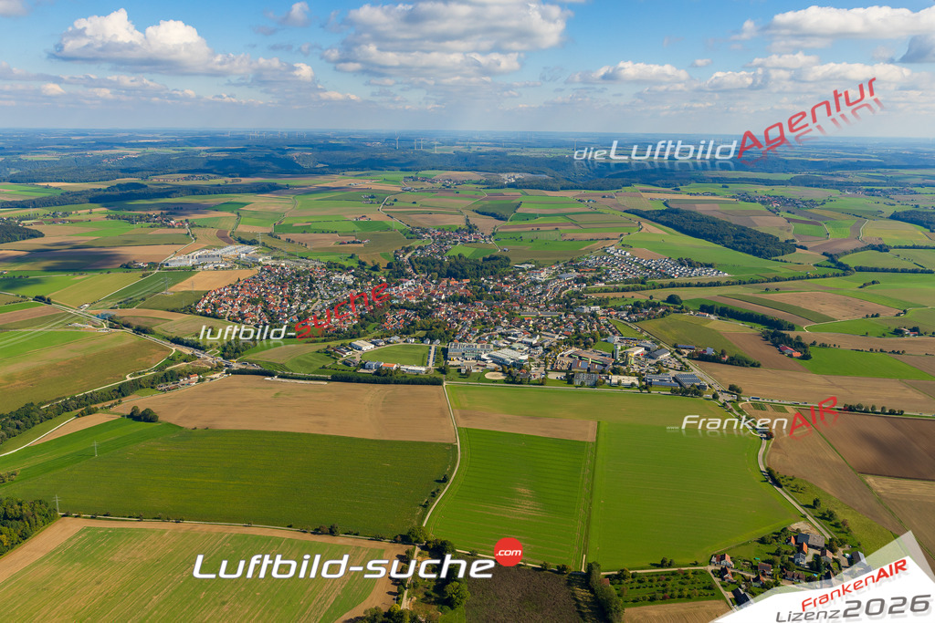 Luftaufnahme von Kupferzell - Die Luftaufnahme wurde 2025 vom UL-Flugzeug heraus erstellt ( keine Drohne ) - Hochauflösende Luftaufnahme - für professionelle Ausdrucke geeignet. Die Geschenkidee !Mit Lizenz und Bildrechte bestellbar