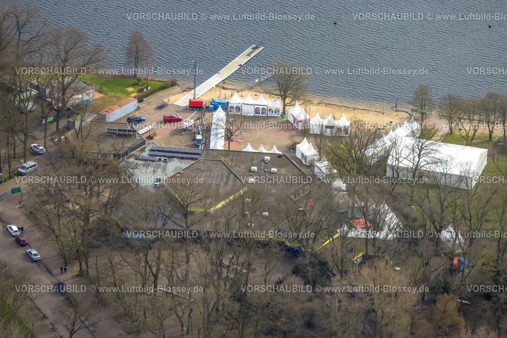 Duisburg230302321 | Luftbild, Ramadan Zeltstadt am Freibad Wolfssee, Wedau, Duisburg, Ruhrgebiet, Nordrhein-Westfalen, Deutschland