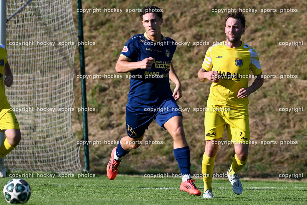 SV Malta vs. ATUS Velden | #20 Alessandro Kiko ATUS Velden, #7 Sandro Reinhold Seebacher SV Malta, SV Malta vs. ATUS Velden, SV Malta vs. ATUS Velden am 19.08.2025 in Malta (Sportplatz Malta), Austria, (Photo by Bernd Stefan)