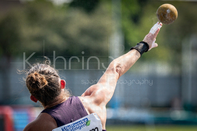 Multisport Event; Ratingen, 27.06.2026 | RATINGEN, GERMANY - JUNE 27, 2026 : Vanessa Grimm (GER / Germany) competing in the heptathlon’s shot put during the Multisport Event at Stadion Ratingen on June 27, 2026 in Ratingen, Germany.