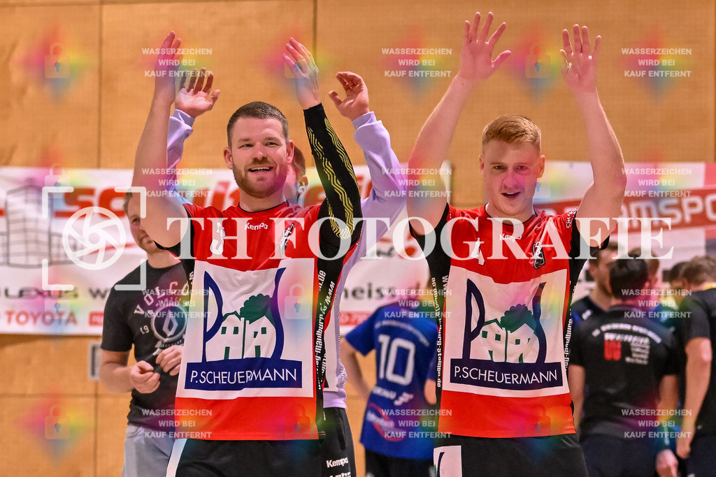 GER, SG Maulburg/Steinen - SG Walkirch/Denzlingen, Handball, Landesliga, 25. Spieltag, Saison 2023/2024, 27.04.2024 | Marvin Grun (SG Maulburg/Steinen, #03), Jannick Eichin (SG Maulburg/Steinen, #04)

GER, SG Maulburg/Steinen - SG Walkirch/Denzlingen, Handball, Landesliga, 25. Spieltag, Saison 2023/2024, 27.04.2024

Foto: TH Fotografie/Thomas Hess