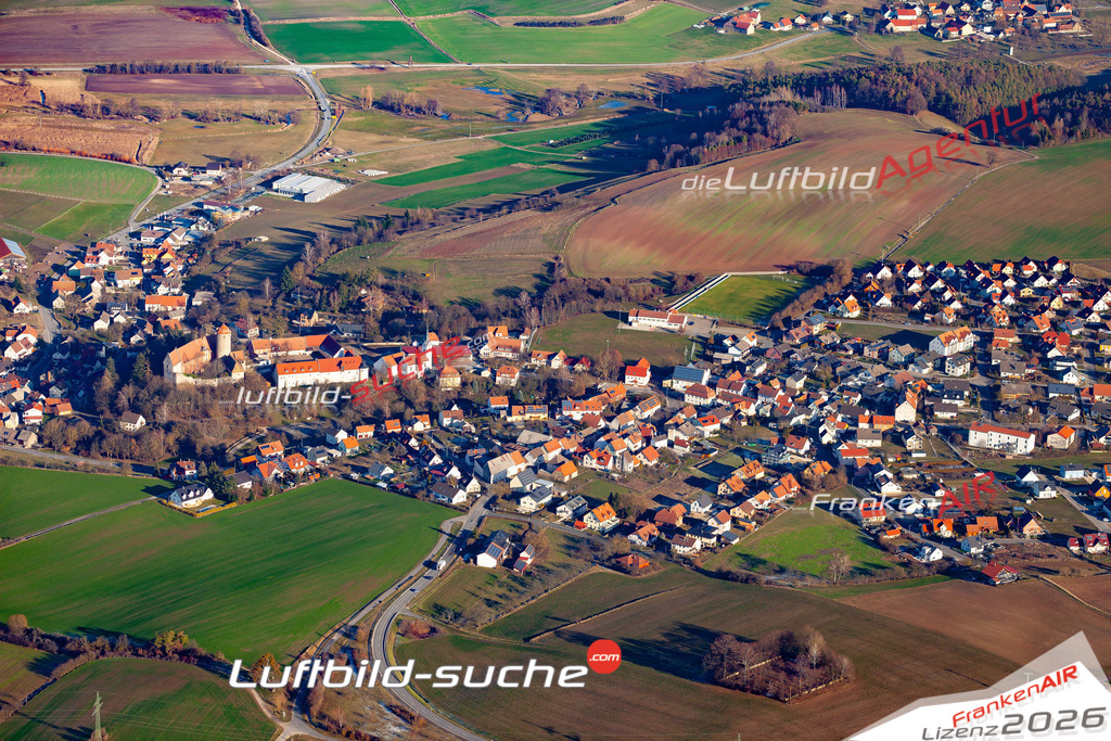 Das Luftbild der Stadt Lisberg wurde 2019 vom Flugzeug heraus erstellt (keine Drohne) Aufnahmehöhe ca.400 Meter- hohe Auflösung- beste Druck-Qualität garantiert!