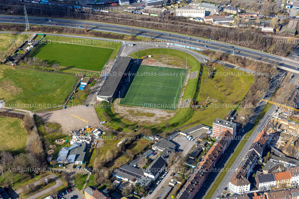 Gelsenkirchen230211513 | Luftbild, Glückauf Kampfbahn, ehemaliges Bundesligastadion Schalke 04, Schalke-Nord, Gelsenkirchen, Ruhrgebiet, Nordrhein-Westfalen, Deutschland