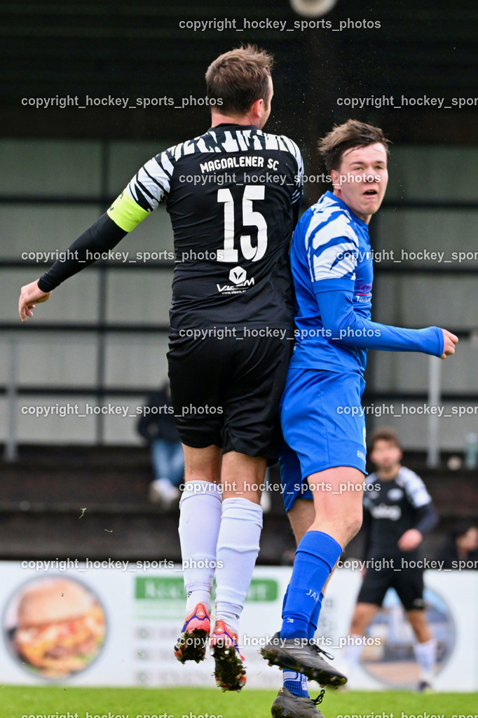 MSC Magdalen vs. SV Wernberg | #15 Christoph Wolfgang Erlacher MSC Magdalen, #6 Luca Mattia Striednigg SV Wernberg, MSC Magdalen vs. SV Wernberg, MSC Magdalen vs. SV Wernberg am 10.11.2024 in Magdalen (Sportplatz Magdalen), Austria, (Photo by Bernd Stefan)