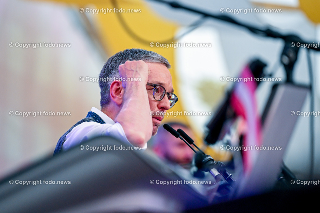 Urfahraner Jahrmarkt_ 1.Mai Kundgebung FPOE_ 01.05.2025-163 | 01.05.2025, Urfahraner Jahrmarkt, AUT, 1.Mai Kundgebung FPOE, im Bild Herbert Kickl (FP, Bundesparteiobmann)