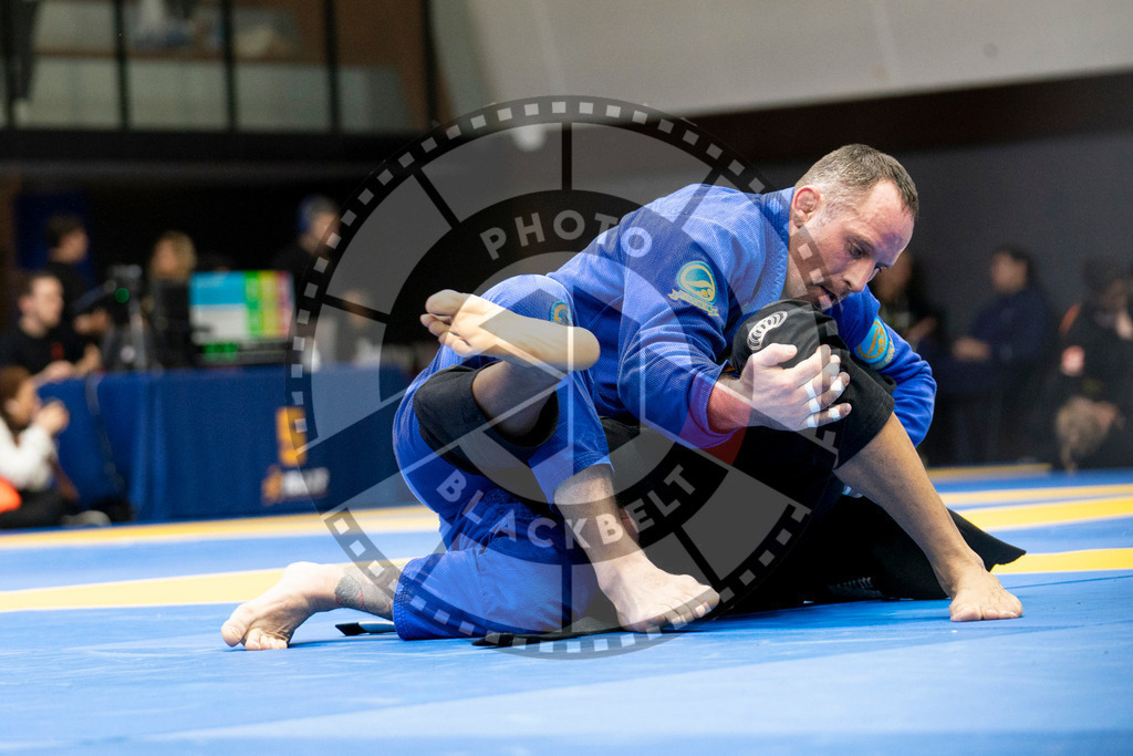 20240124PBB04584 | Fighters compete during the second day of the IBJJF European Championship in Paris, France, on January 24, 2024.