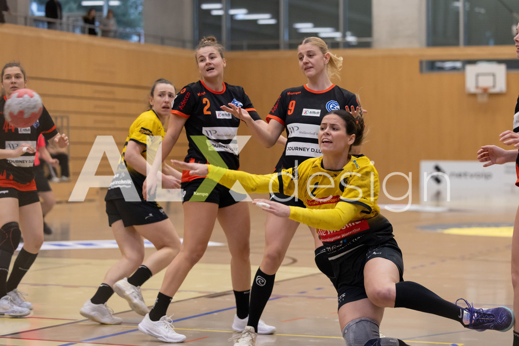 Handball I Frauen I Saison 2025-2026 I Handball Swiss Premium League 1 | Women I Round 5 I  Yellow Winterthur - GC Amicitia Zürich I 15.03.2026 | 2 Mina Vasic (RS) (Yellow Winterthur) – Rückraum links - Realisiert mit Pictrs.com