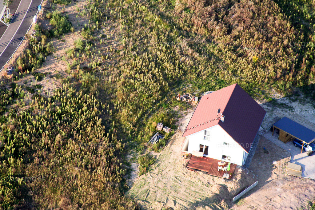 Luftbild: Neubaugebiet Am Höhenweg in Kandel im Bundesland Rheinland-Pfalz in Deutschland. Foto: IMG_7406.jpg vom 25.08.2007 durch Werner Riehm/FLY-FOTO.de
