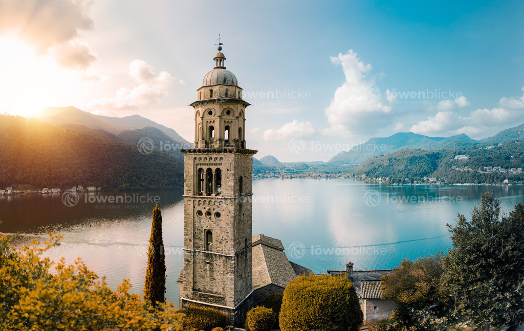 Kirche in Morcote am Luganersee im Sommer | löwenblicke | shop