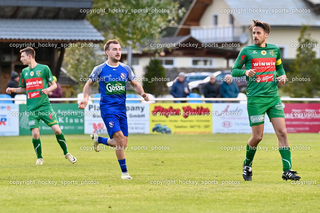 Dellach Gail vs. Rapid Lienz | #91 Franz Übleis Dellach Gail, #5 Manuel Eder Rapid Lienz, Dellach Gail vs. Rapid Lienz, Dellach Gail vs. Rapid Lienz am 26.04.2024 in Dellach (Sportplatz Dellach Gail), Austria, (Photo by Bernd Stefan)