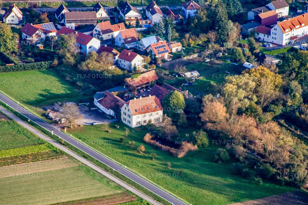 Luftbild: Alte Mühle in Hatzenbühl im Bundesland Rheinland-Pfalz in Deutschland. Foto: IMG_4541.jpg vom 10.11.2006 durch Werner Riehm/FLY-FOTO.de
