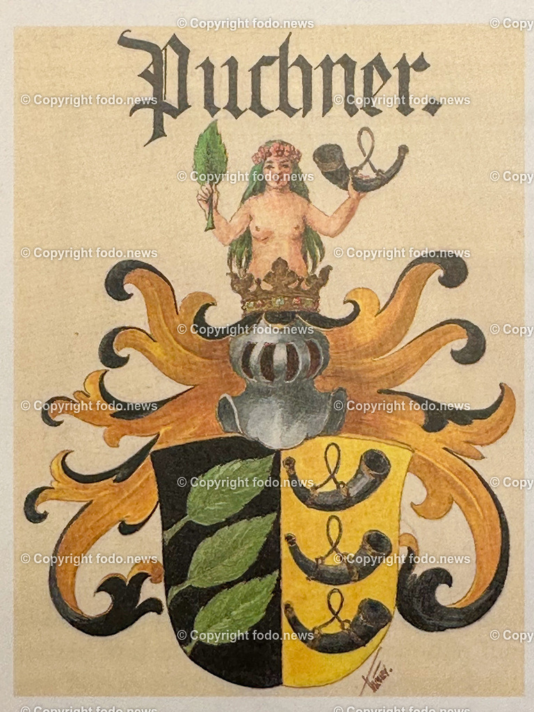 Wels_ Schloss Puchberg_ 03.07.2023-21 | 03.07.2023, Wels, AUT, Bildungshaus Schloss Puchberg, im Bild Wappen des Christoph Puechner zu Puchberg - REPRO