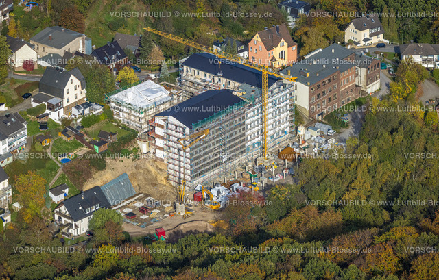 Wetter221017349 | Luftbild, Baustelle und Neubau Wohnungen, Burg-Domizil in der Hegestraße, Volmarstein, Wetter, Ruhrgebiet, Nordrhein-Westfalen, Deutschland