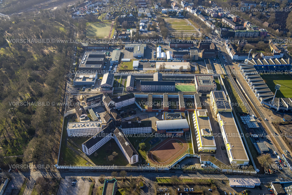 Bochum240103840 | Luftbild, JVA Justizvollzugsanstalt Bochum, Grumme, Bochum, Ruhrgebiet, Nordrhein-Westfalen, Deutschland