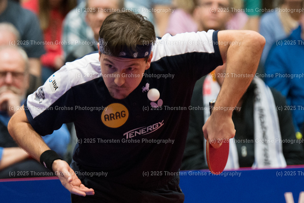 TTBL TTC Fulda-Maberzell vs. Borussia Duesseldorf | Timo BOLL (Borussia Duesseldorfl); TTBL TTC Fulda-Maberzell vs. Borussia Duesseldorf, Tischtennis-Bundesliga - 12. Spieltag am 21.01.2018 in der Hubtex Arena in Fulda, (Deutschland) - Realisiert mit Pictrs.com