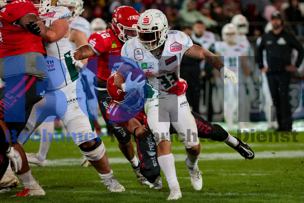  14.10.2023 - 
 | Sebastian Sendlak / Bochumer Nachrichtendienst (BOND) - GFL-Bowl 2023: Schwaebisch Hall Unicorns vs. Potsdam Royals - Realisiert mit Pictrs.com