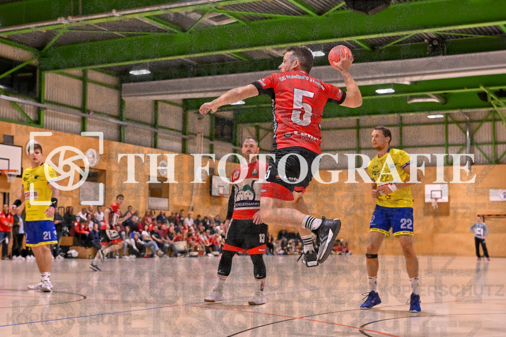 GER, SG Maulburg/Steinen - SG Allensbach/Dettingen, Handball, Landesliga Suedbaden, 2. Spieltag, Saison 2024/2025, 28.09.2024 | Cornelius Stoerk (SG Maulburg/Steinen, #05)GER, SG Maulburg/Steinen - SG Allensbach/Dettingen, Handball, Landesliga Suedbaden, 2. Spieltag, Saison 2024/2025, 28.09.2024Foto: TH Fotografie/Thomas Hess
