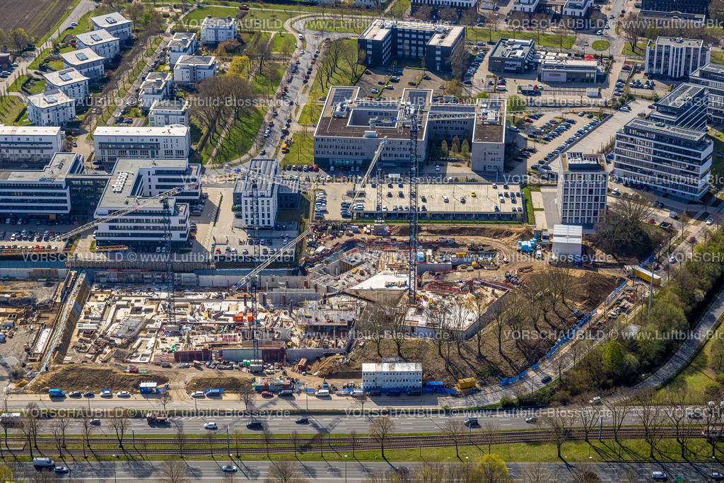 Dortmund220400174 | Luftbild, Baustelle mit Neubau an der Stadtkrone-Ost, Schüren, Dortmund, Ruhrgebiet, Nordrhein-Westfalen, Deutschland